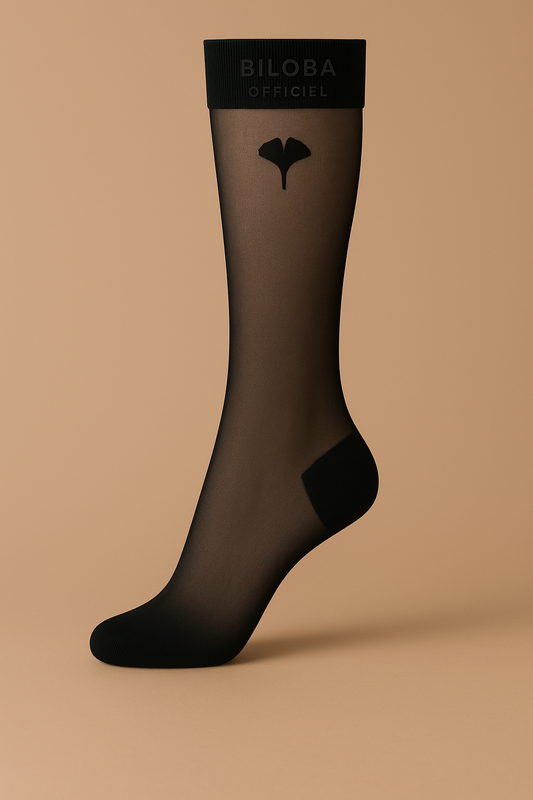 Chaussettes d’équitation Biloba – Noir Intense
