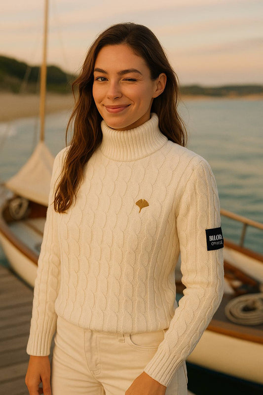 Pull col roulé torsadé – BILOBA OFFICIEL