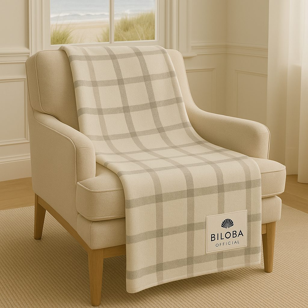 Plaid en Laine Douce – BILOBA OFFICIEL