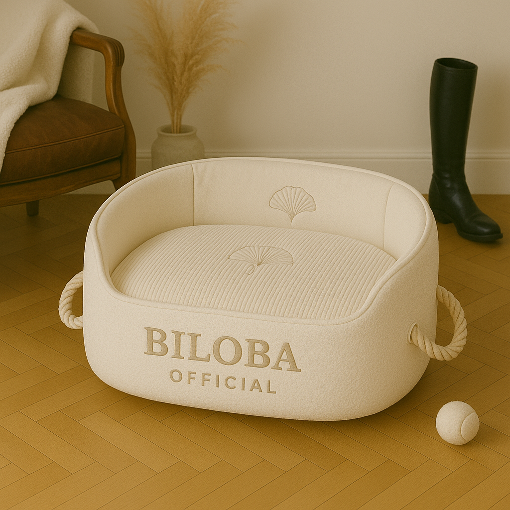 Panier pour chien BILOBA OFFICIEL – Confort, style et élégance canine