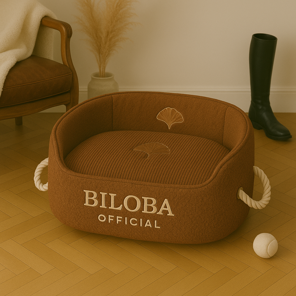 Panier pour chien BILOBA OFFICIEL – Confort, style et élégance canine