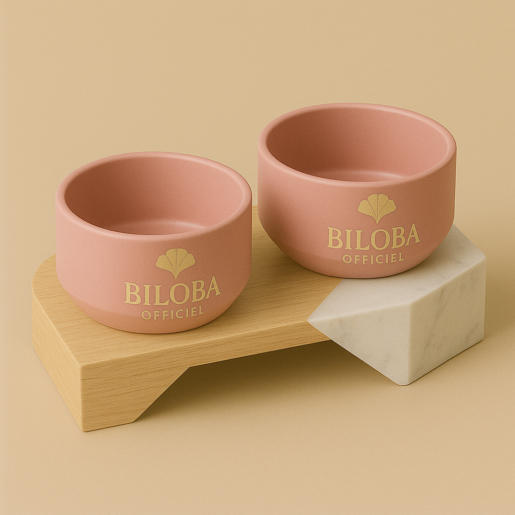 Duo de gamelles pour chien BILOBA OFFICIEL