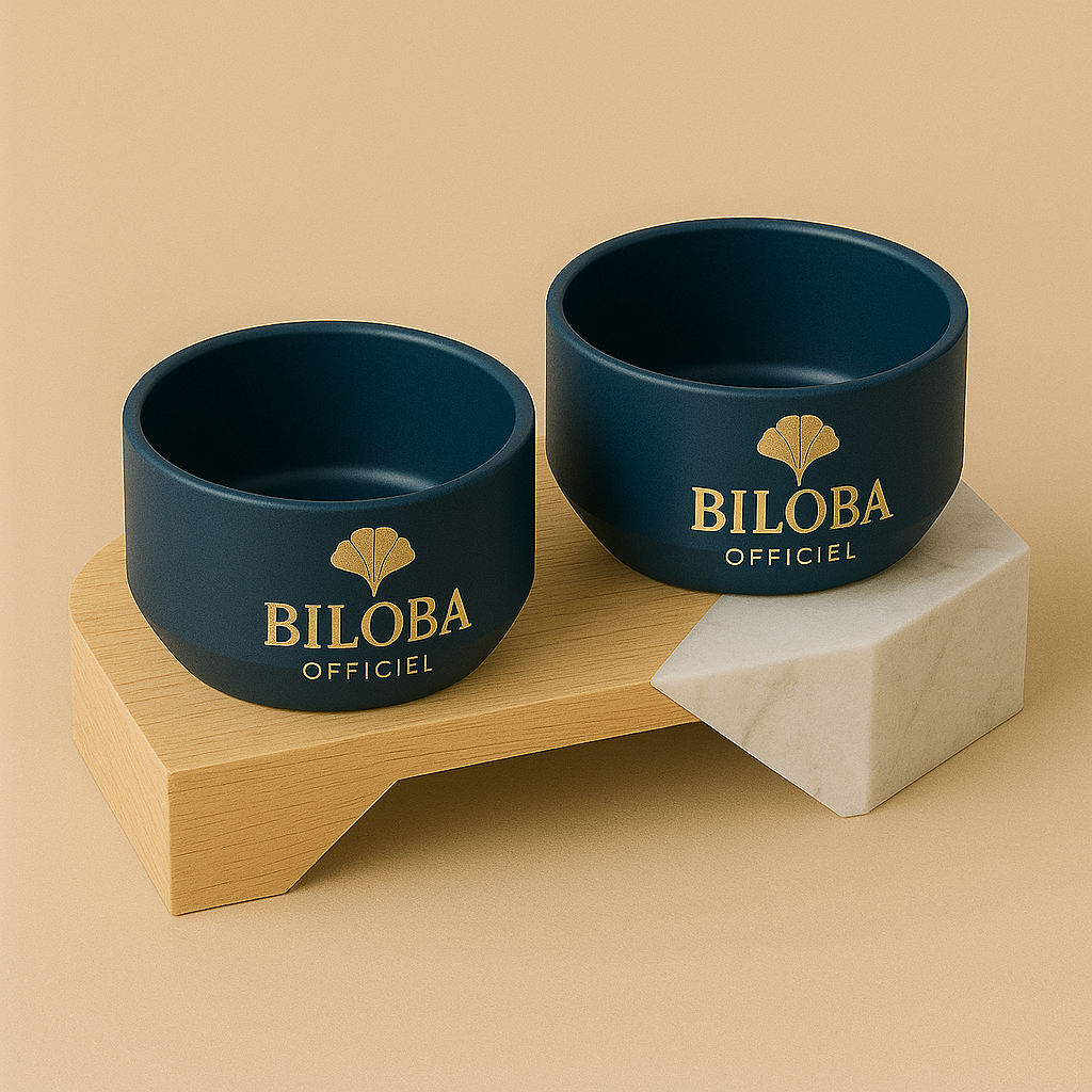 Duo de gamelles pour chien BILOBA OFFICIEL