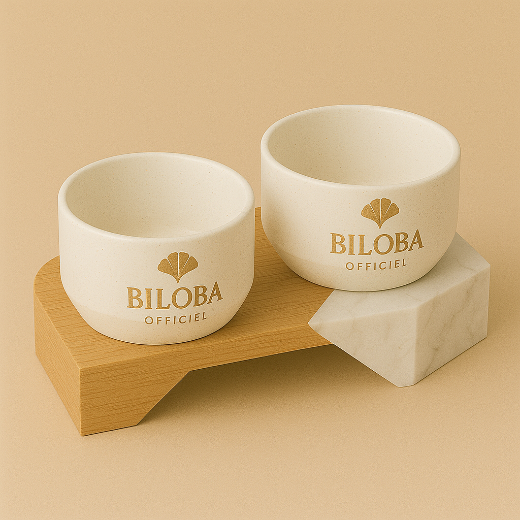 Duo de gamelles pour chien BILOBA OFFICIEL